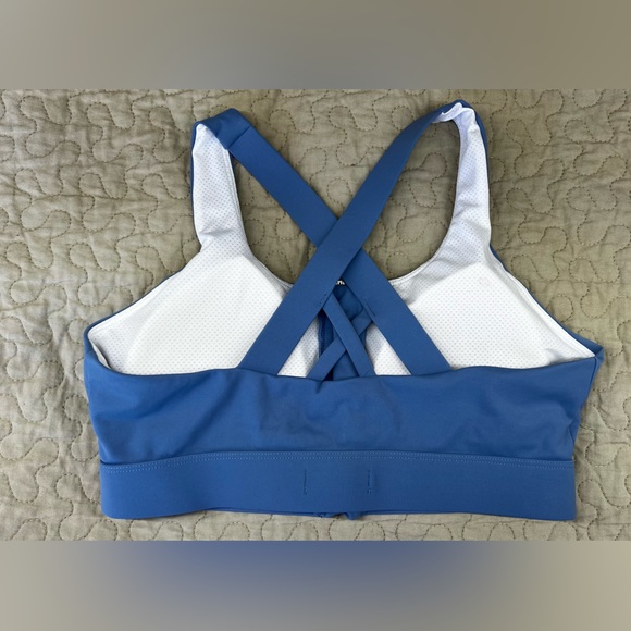 Cool run Cordaw Blue Zipper in Front Sports Bra High Impact Workout Top - Picture 6 of 9